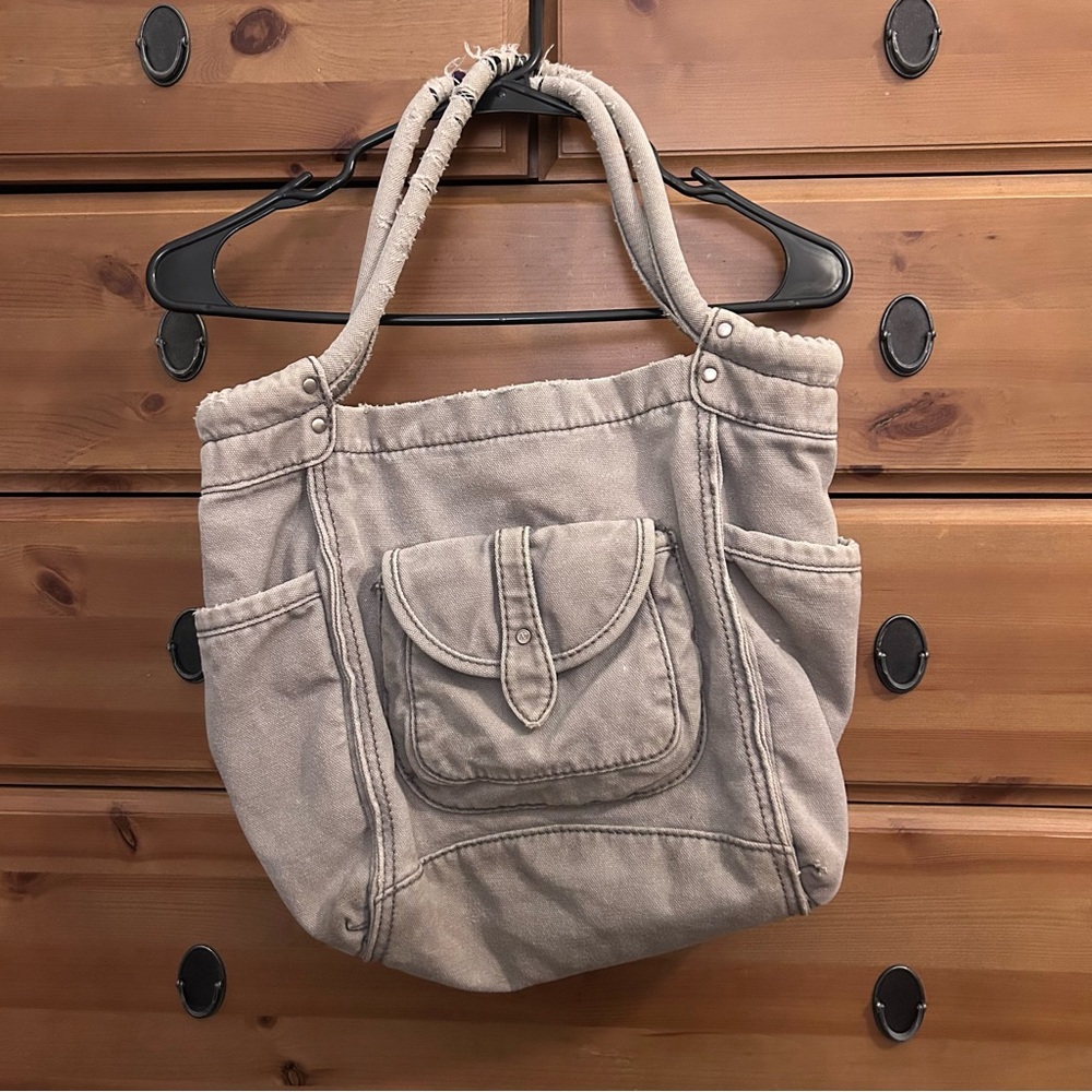 Distressed Tan/Gray Aeropostale Bag w Handles Heavy Duty